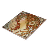 Alphonse Mucha Sarah Bernhardt Art Nouveau Ceramic Tegeltje (Zijkant)