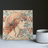 Alphonse Mucha Sarah Bernhardt Art Nouveau Ceramic Tegeltje