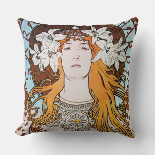 Alphonse Mucha Sarah Bernhardt  Art Nouveau Kussen