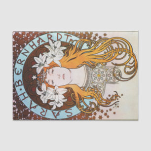 Alphonse Mucha Sarah Bernhardt  Art Nouveau Tissuepapier