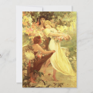 Alphonse Mucha Spirit of Spring Invitation Kaart