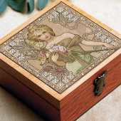 Alphonse Mucha Spring 4 Seasons Art  Tegeltje