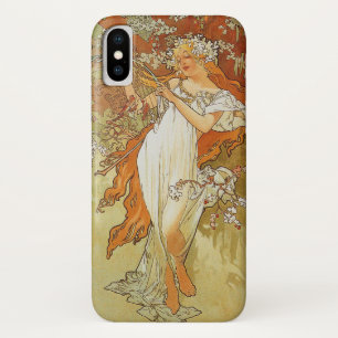 Alphonse Mucha - Spring iPhone X Hoesje
