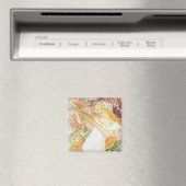 Alphonse Mucha Spring Floral Art Nouveau Magneet (Insitu (Vaatwasser))