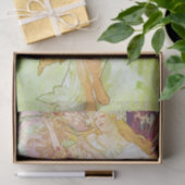Alphonse Mucha Spring Floral  Art Nouveau Tissuepapier (Geschenk)