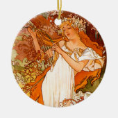 Alphonse Mucha Spring Keramisch Ornament (Voorkant)