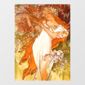 Alphonse Mucha Spring Raamsticker (Vel)