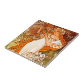 Alphonse Mucha Spring Tegeltje (Zijkant)