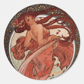 Alphonse Mucha, Sticker "Danse"