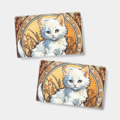 Alphonse Mucha Stijl Kat Badge (Voor- en achterkant)
