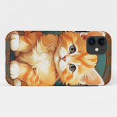Alphonse Mucha Stijl Oranje Kat Case-Mate iPhone Case (Achterkant (horizontaal))