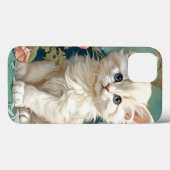 Alphonse Mucha Stijl Witte Kat Case-Mate iPhone Case (Achterkant (horizontaal))
