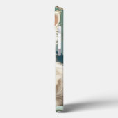 Alphonse Mucha Stijl Witte Kat Case-Mate iPhone Case (Achterkant / Links)