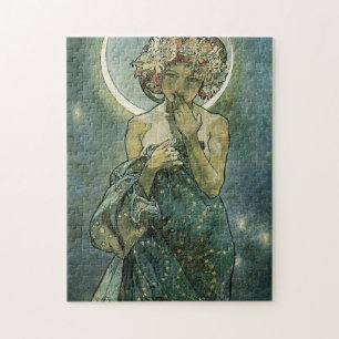 Alphonse Mucha Stunning Art Nouveau Vrouw #18 Legpuzzel