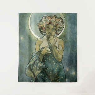 Alphonse Mucha Stunning Art Nouveau Vrouw #18 Wandkleed