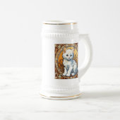 Alphonse Mucha Style Cat Bierpul (Voorkant rechts)