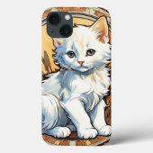 Alphonse Mucha Style Cat Case-Mate iPhone Case (Achterkant)