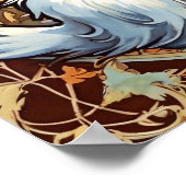 Alphonse Mucha Style Cat Poster (Hoek)
