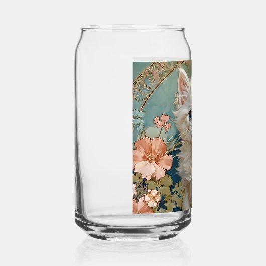 Alphonse Mucha Style Chat blanc (Droite)