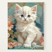 Alphonse Mucha Style Chat blanc (Dos)