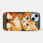Alphonse Mucha Style Chat orange (Verso Horizontal)