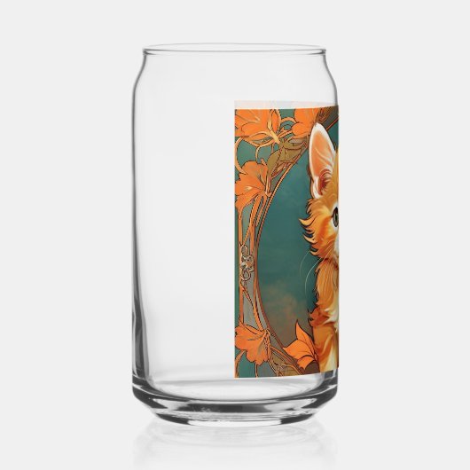 Alphonse Mucha Style Chat orange (Droite)
