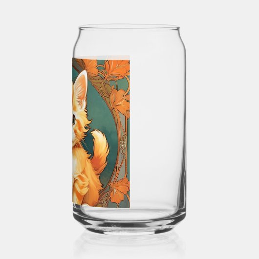 Alphonse Mucha Style Chat orange (Gauche)