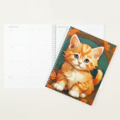 Alphonse Mucha Style Chat orange (Devant avec enveloppe)