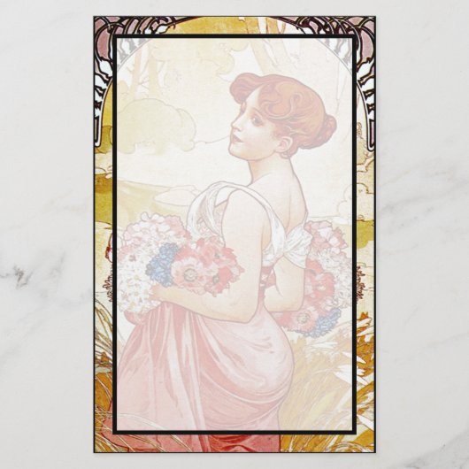 Alphonse Mucha Summer Briefpapier (Voorkant)