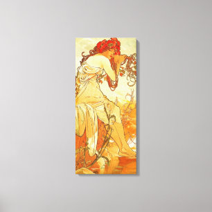 Alphonse Mucha Summer Canvas Poster Afdruk