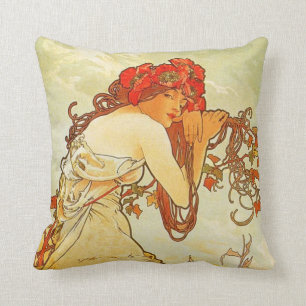 Alphonse Mucha Summer Pillow Kussen