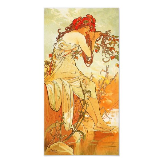Alphonse Mucha Summer Print Foto Afdruk (Voorkant)
