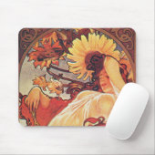 Alphonse Mucha Sunflower Muismat (Met muis)