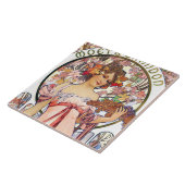 Alphonse Mucha Tegeltje (Zijkant)