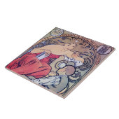 Alphonse Mucha Tegeltje (Zijkant)