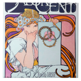 Alphonse Mucha Tegeltje