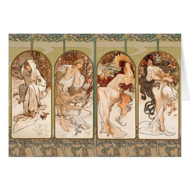 Alphonse Mucha The Seasons 1897 Art Nouveau (Devant horizontal)