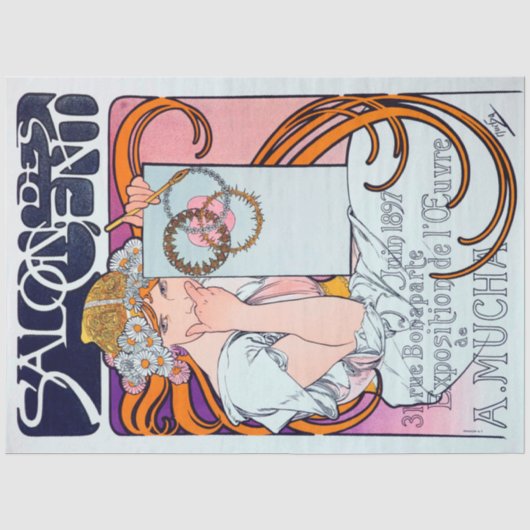 Alphonse Mucha Tissuepapier (Voorkant)