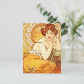 Alphonse Mucha Topaz Briefkaart (Staand voorkant)