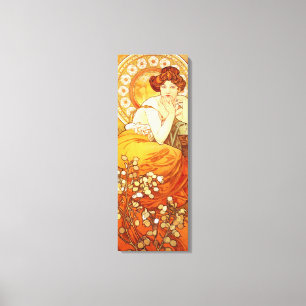 Alphonse Mucha Topaz Canvas Poster Afdruk