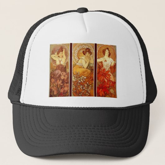 Alphonse Mucha Trucker Pet (Voorkant)