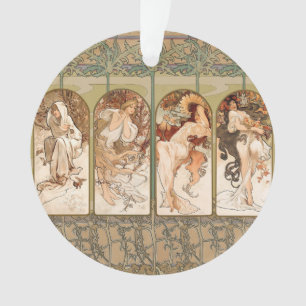 Alphonse Mucha Vier Seizoenen 1897 Art Nouveau Pan Ornament