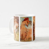 Alphonse Mucha, Vier seizoenen Koffiemok (Voorkant links)
