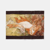 Alphonse Mucha, Vier seizoenen, Lente Fleece Deken (Voorkant (Horizontaal))