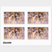 Alphonse Mucha Vier Seizoenen Stickers (Vel)