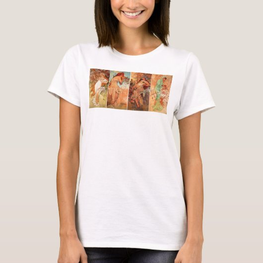 Alphonse Mucha, Vier seizoenen T-shirt (Voorkant)