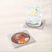 Alphonse Mucha Vierkante Kartonnen Onderzetter (Insitu)