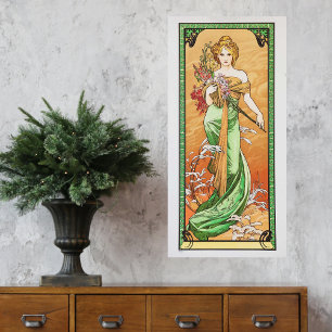 Alphonse Mucha vintage poster wanddecoratie