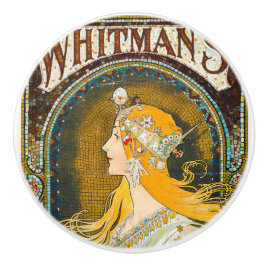 Alphonse Mucha  Whitman's Ad Keramische Knop