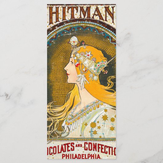 Alphonse Mucha Whitman's Ad Menu (Achterkant)